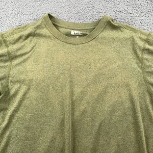 REI Shirt Mens Medium Green Tech Performance Active Tee Hiking T-Shirt